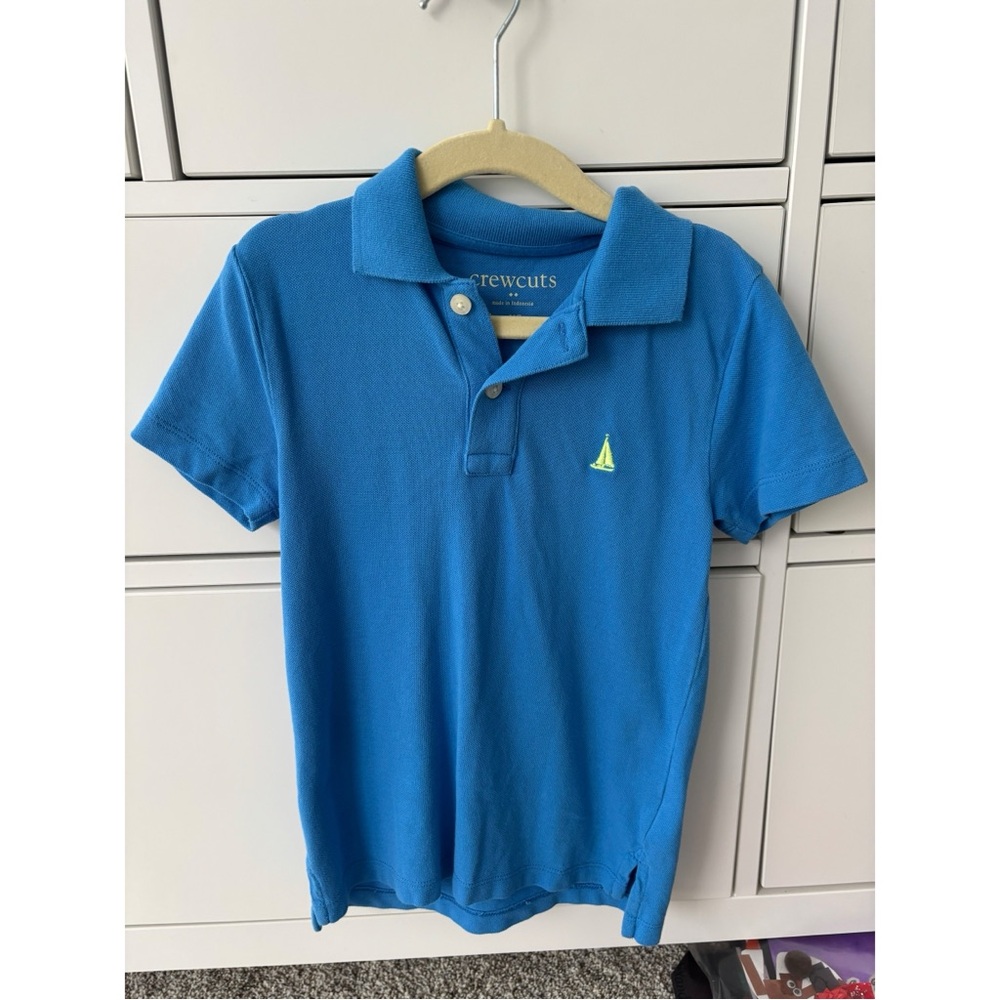J. Crew Boys’ Blue Pique Polo Shirt